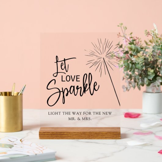 Sparkler Sendoff, Licht den Weg, Hochzeitszeichen Acrylschild (Hochzeit)