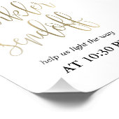 Sparkler Sendoff Sign Wählen Sie Ihre Imitate Gold Fotodruck (Ecke)