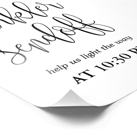 Sparkler Sendoff-Zeichen Wählen Sie Ihre Größe aus Fotodruck (Ecke)