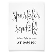 Sparkler Sendoff-Zeichen Wählen Sie Ihre Größe aus Fotodruck (Vorne)