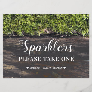 Sparkler signieren rustikale Hochzeitstisch Einladung