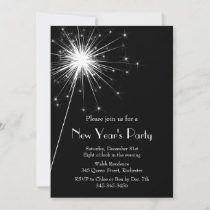 Sparkler Silvester-Party Einladung