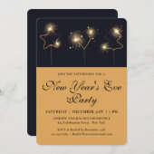 Sparkler Silvester Party Moderner Chic Urlaub Einladung (Vorne/Hinten)