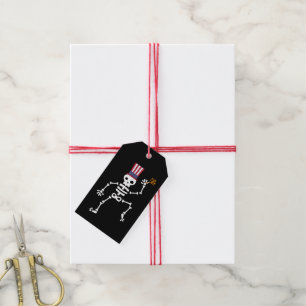 Sparkler Skeleton Geschenkanhänger