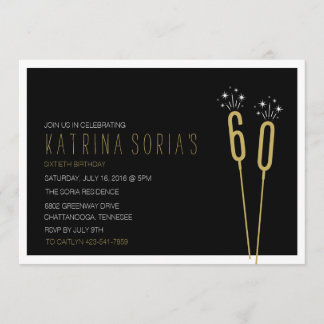 Sparkler Soiree Meilenstein Geburtstag Einladung