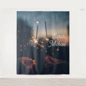 Sparkler Wedding Backdrop Wandteppich (Vorderseite)