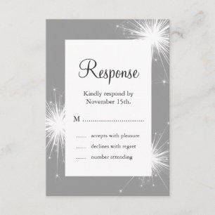 Sparkler Wedding RSVP (grau)