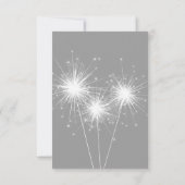 Sparkler Wedding RSVP (grau) (Rückseite)