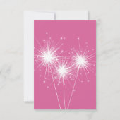 Sparkler Wedding RSVP (rosa) (Rückseite)