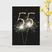 Sparkler zum 55. Jahrestag Karte (Gelbe Blume)