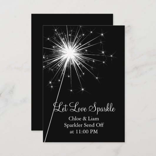 Sparklerhalter (schwarz) begleitkarte (Vorne/Hinten)