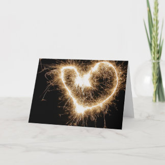 Sparklerherz Feiertagskarte
