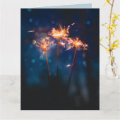 SPARKLERS HÜBSCHE GLÜCKLICHE GEBURTSKARTEN KARTE (Gelbe Blume)