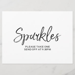 "Sparkles" Abschiedsfeier Stilvoll handgeschrieben Einladung