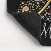 Sparkles & Glitter Diamanten Monogramm Mauspad (Ecke)