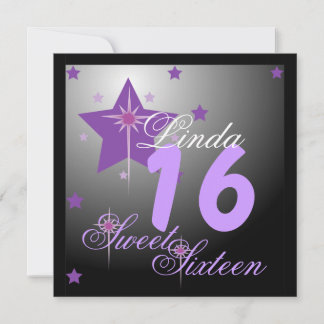 Sparkling 16 . Geburtstag-Customize Einladung