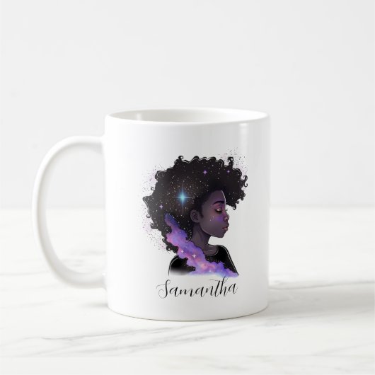 Sparkling Afro Woman Kaffeetasse (Links)
