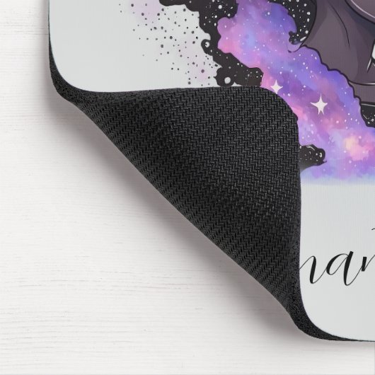 Sparkling Afro Woman Mousepad (Ecke)