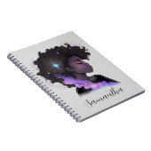 Sparkling Afro Woman Notizblock (Rechte Seite)