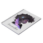 Sparkling Afro Woman Notizblock (Linke Seite)