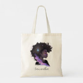 Sparkling Afro Woman Tragetasche (Rückseite)