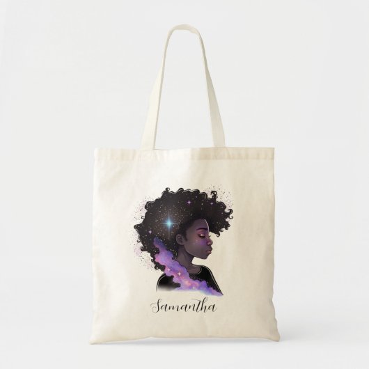 Sparkling Afro Woman Tragetasche (Vorne)