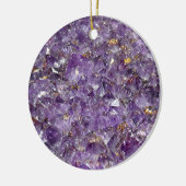Sparkling Amethyst Crystal Gem - Lila Geode Keramik Ornament (Links)