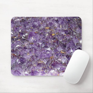 Sparkling Amethyst Crystal Gem - Lila Geode Mousepad