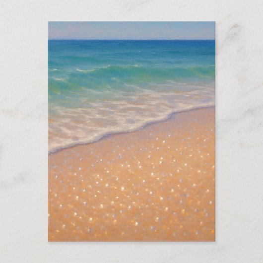 Sparkling Beach - Pastel Painting Seascape Postkarte (Vorderseite)