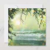 Sparkling Beach Post oder nach Hochzeit Einladung (Rückseite)