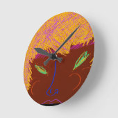 Sparkling Beauty Queen Bandana Runde Wanduhr (Winkel)