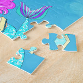 Sparkling beim Lesen von Mermaid-Büchern personali Puzzle (Seite)