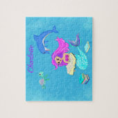 Sparkling beim Lesen von Mermaid-Büchern personali Puzzle (Vertikal)