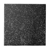 Sparkling Black Glitzer Luxury Zuhause Décor Fliese (Vorderseite)