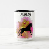 SPARKLING BLACK HORSE PERSONALISIERTE COMBO-TASSE TASSE (Zentrum)