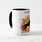 SPARKLING BLACK HORSE PERSONALISIERTE COMBO-TASSE TASSE (Vorderseite Links)