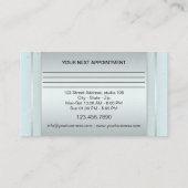 Sparkling Blue Beauty Termin Business Card (Rückseite)