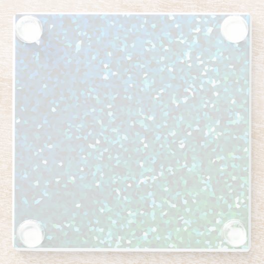 Sparkling Blue Green Glittery Geschenk farbenfroh Glasuntersetzer (Rückseite)