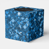 Sparkling Blue Mosaic Muster Herz Fevor Box Geschenkschachtel (Rückseite)