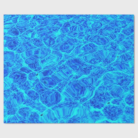 Sparkling Blue Pool Water Geschenkpapier (Flach)