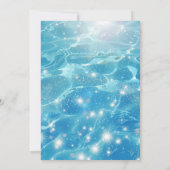 Sparkling Blue Water I Pool Party Einladung (Rückseite)