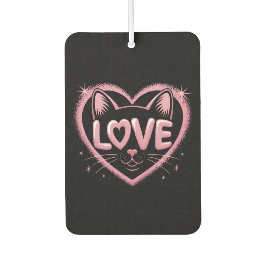 Sparkling Cat Love Autolufterfrischer (Vorderseite)