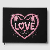 Sparkling Cat Love Gästebuch (Vorderseite)