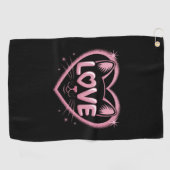 Sparkling Cat Love Golfhandtuch (Horizontal)