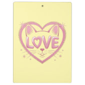 Sparkling Cat Love Klemmbrett (Rückseite)