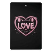 Sparkling Cat Love Mini Klemmbrett (Rückseite)