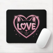 Sparkling Cat Love Mousepad (Mit Mouse)