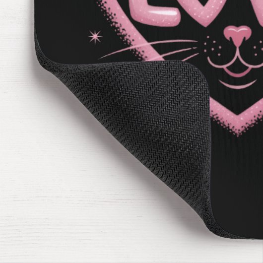 Sparkling Cat Love Mousepad (Ecke)