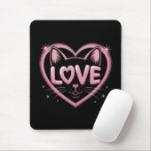 Sparkling Cat Love Mousepad (Mit Mouse)