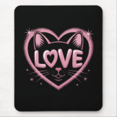 Sparkling Cat Love Mousepad (Vorne)